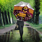 Broncos Rugby Christmas Umbrella Brisbane Giddy Up Aboriginal Art - Aussie Hoodie