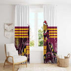 Broncos Rugby Christmas Window Curtain Brisbane Giddy Up Aboriginal Art - Aussie Hoodie