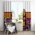 Broncos Rugby Christmas Window Curtain Brisbane Giddy Up Aboriginal Art - Aussie Hoodie