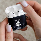 Custom Carlton Football AirPods Case Go Blues Aboriginal Art - Aussie Hoodie