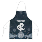 Custom Carlton Football Apron Go Blues Aboriginal Art - Aussie Hoodie