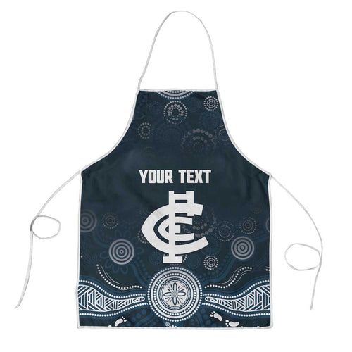 Custom Carlton Football Apron Go Blues Aboriginal Art - Aussie Hoodie