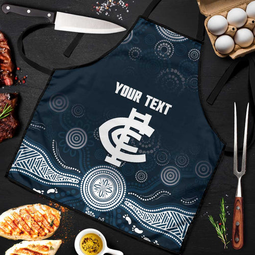 Custom Carlton Football Apron Go Blues Aboriginal Art - Aussie Hoodie