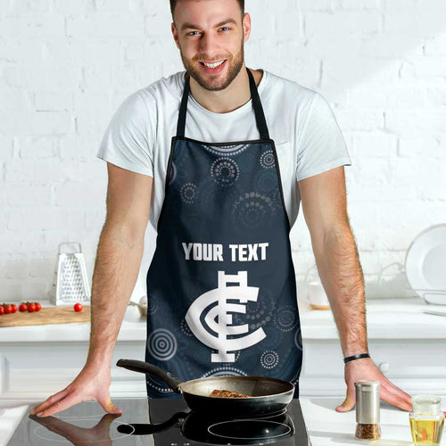 Custom Carlton Football Apron Go Blues Aboriginal Art - Aussie Hoodie