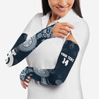 Custom Carlton Football Arm Sleeves Go Blues Aboriginal Art - Aussie Hoodie