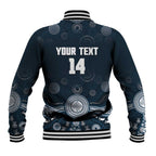 Custom Carlton Football Baseball Jacket Go Blues Aboriginal Art - Aussie Hoodie