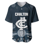 Custom Carlton Football Baseball Jersey Go Blues Aboriginal Art - Aussie Hoodie