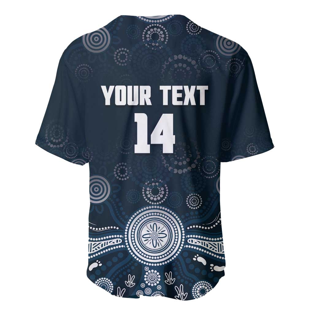 Custom Carlton Football Baseball Jersey Go Blues Aboriginal Art - Aussie Hoodie