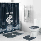 Custom Carlton Football Bathroom Set Go Blues Aboriginal Art - Aussie Hoodie