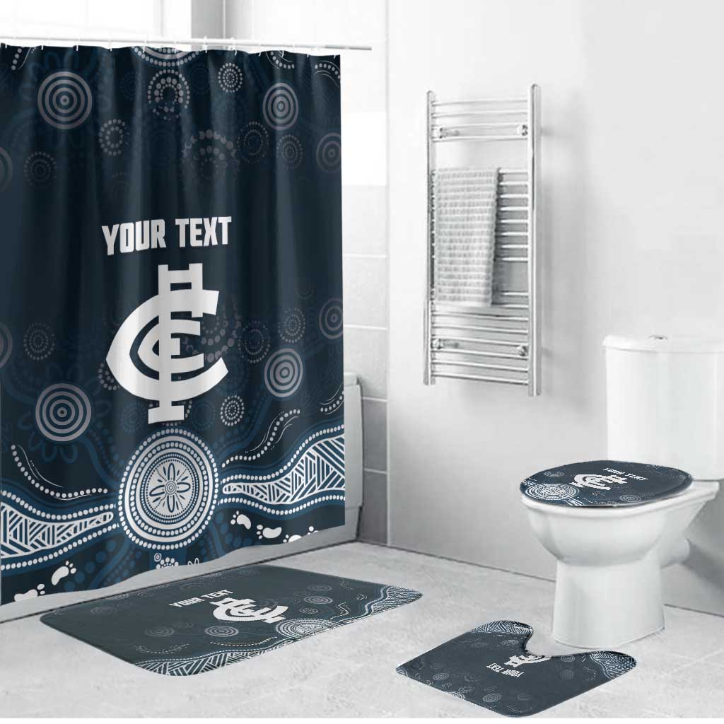 Custom Carlton Football Bathroom Set Go Blues Aboriginal Art - Aussie Hoodie