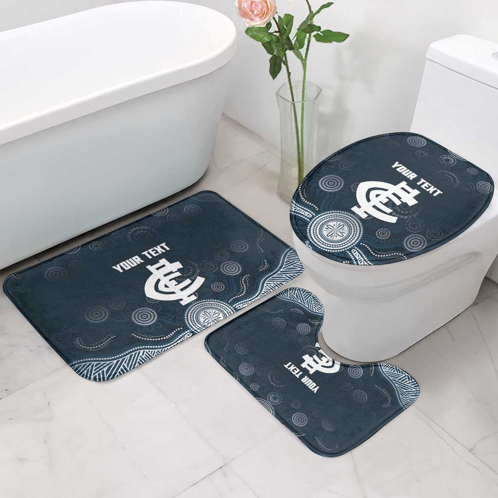 Custom Carlton Football Bathroom Set Go Blues Aboriginal Art - Aussie Hoodie