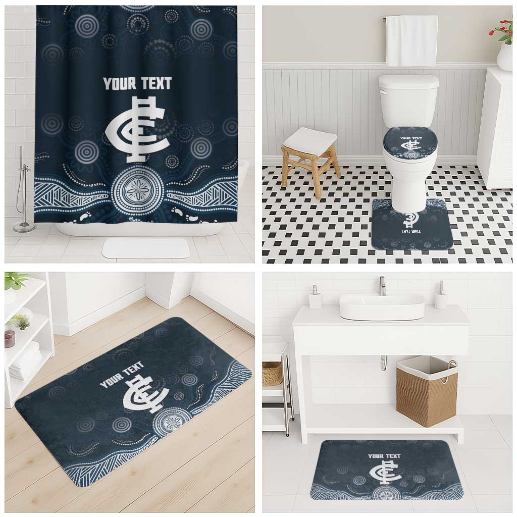 Custom Carlton Football Bathroom Set Go Blues Aboriginal Art - Aussie Hoodie