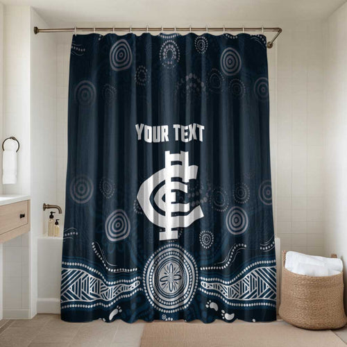 Custom Carlton Football Bathroom Set Go Blues Aboriginal Art - Aussie Hoodie