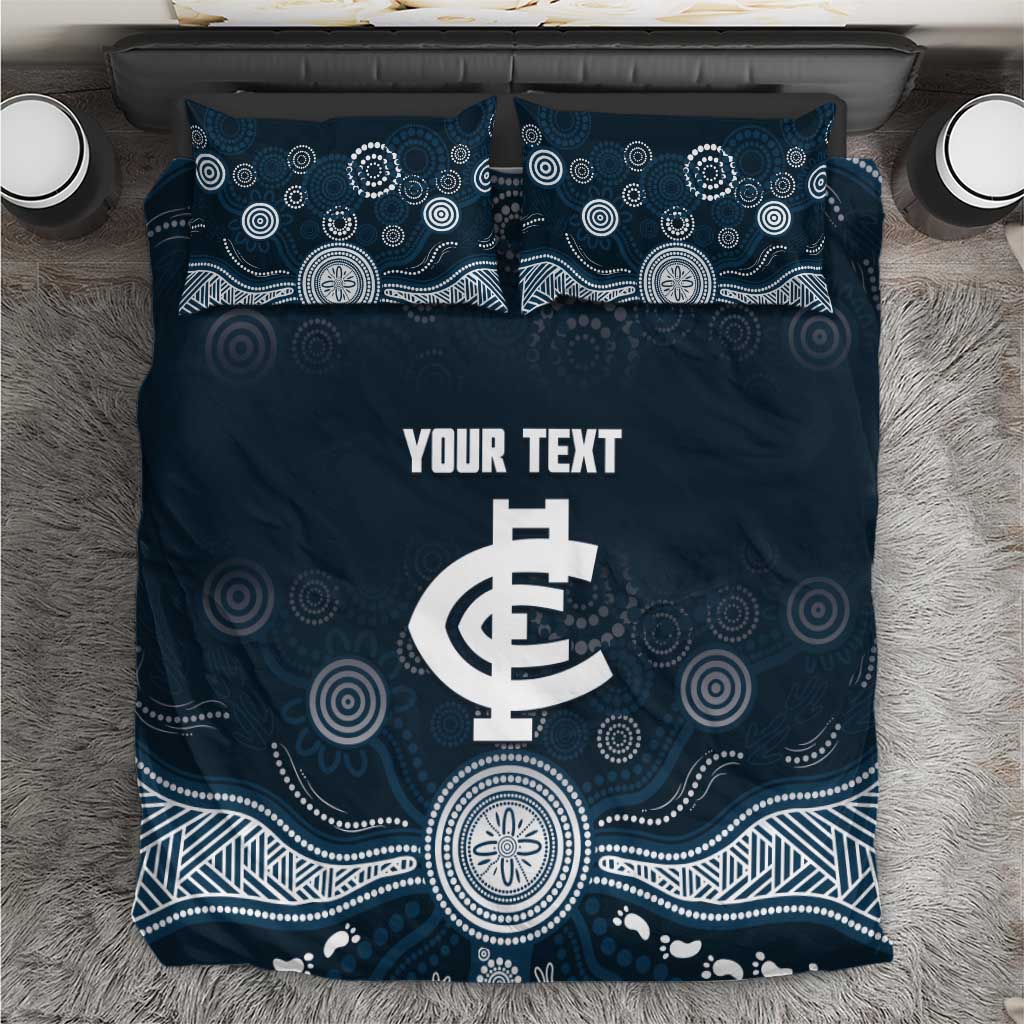 Custom Carlton Football Bedding Set Go Blues Aboriginal Art - Aussie Hoodie