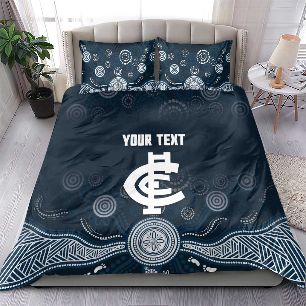 Custom Carlton Football Bedding Set Go Blues Aboriginal Art - Aussie Hoodie