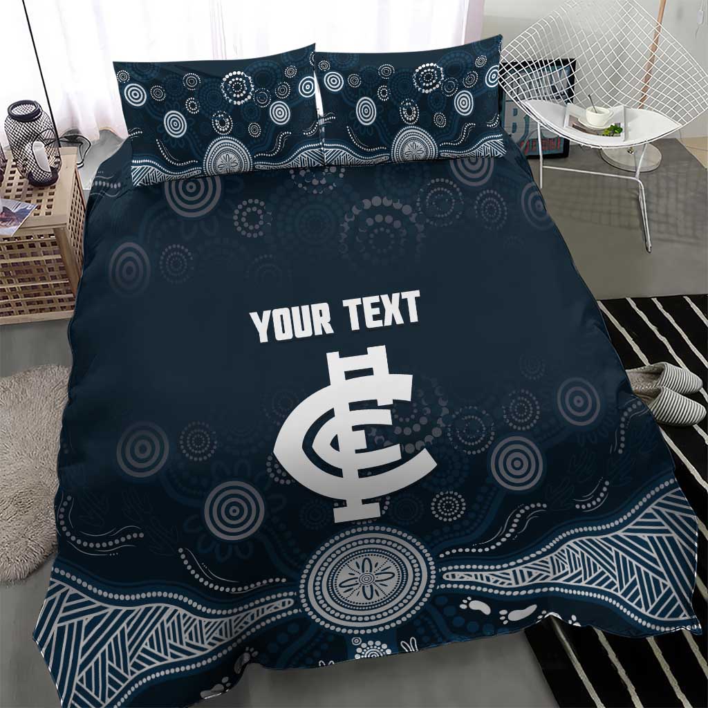 Custom Carlton Football Bedding Set Go Blues Aboriginal Art - Aussie Hoodie
