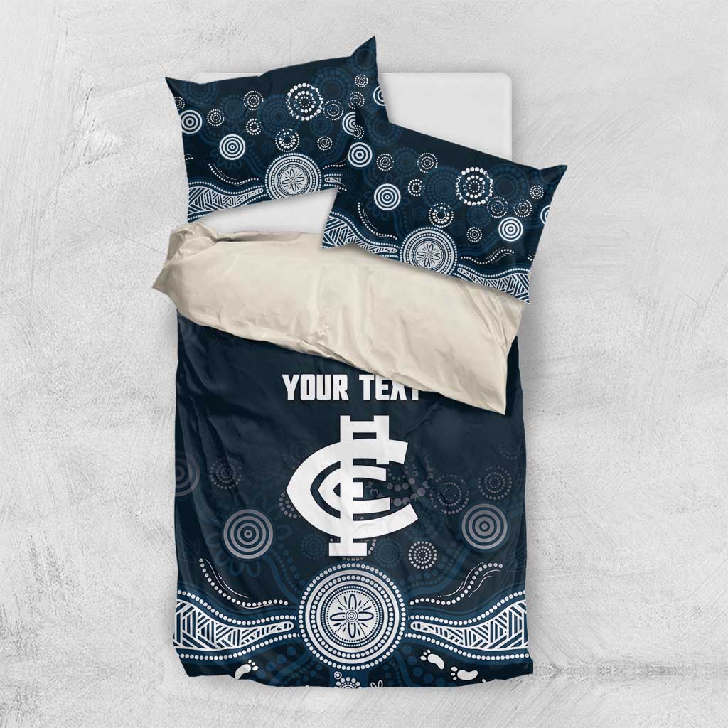 Custom Carlton Football Bedding Set Go Blues Aboriginal Art - Aussie Hoodie
