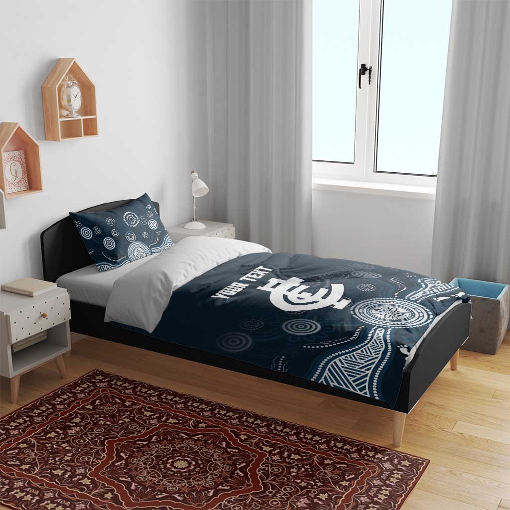 Custom Carlton Football Bedding Set Go Blues Aboriginal Art - Aussie Hoodie