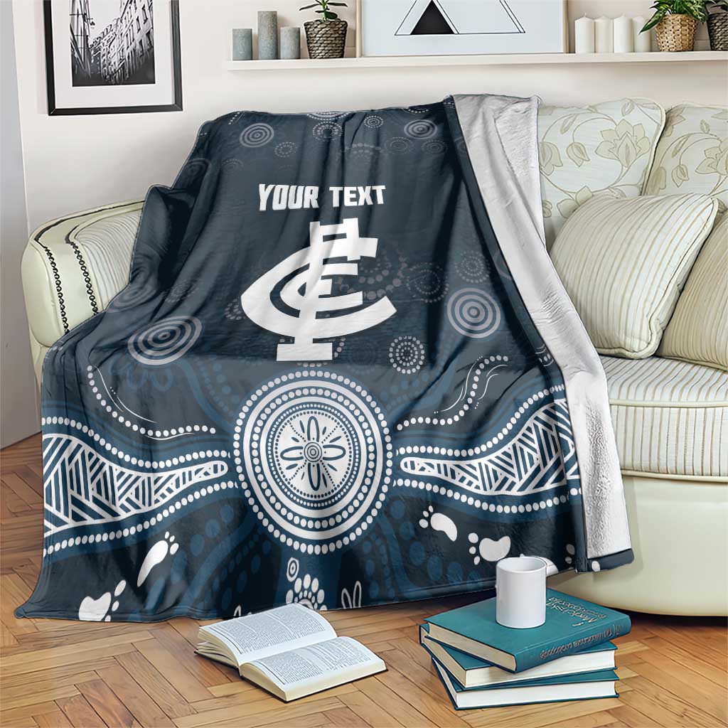 Custom Carlton Football Blanket Go Blues Aboriginal Art - Aussie Hoodie