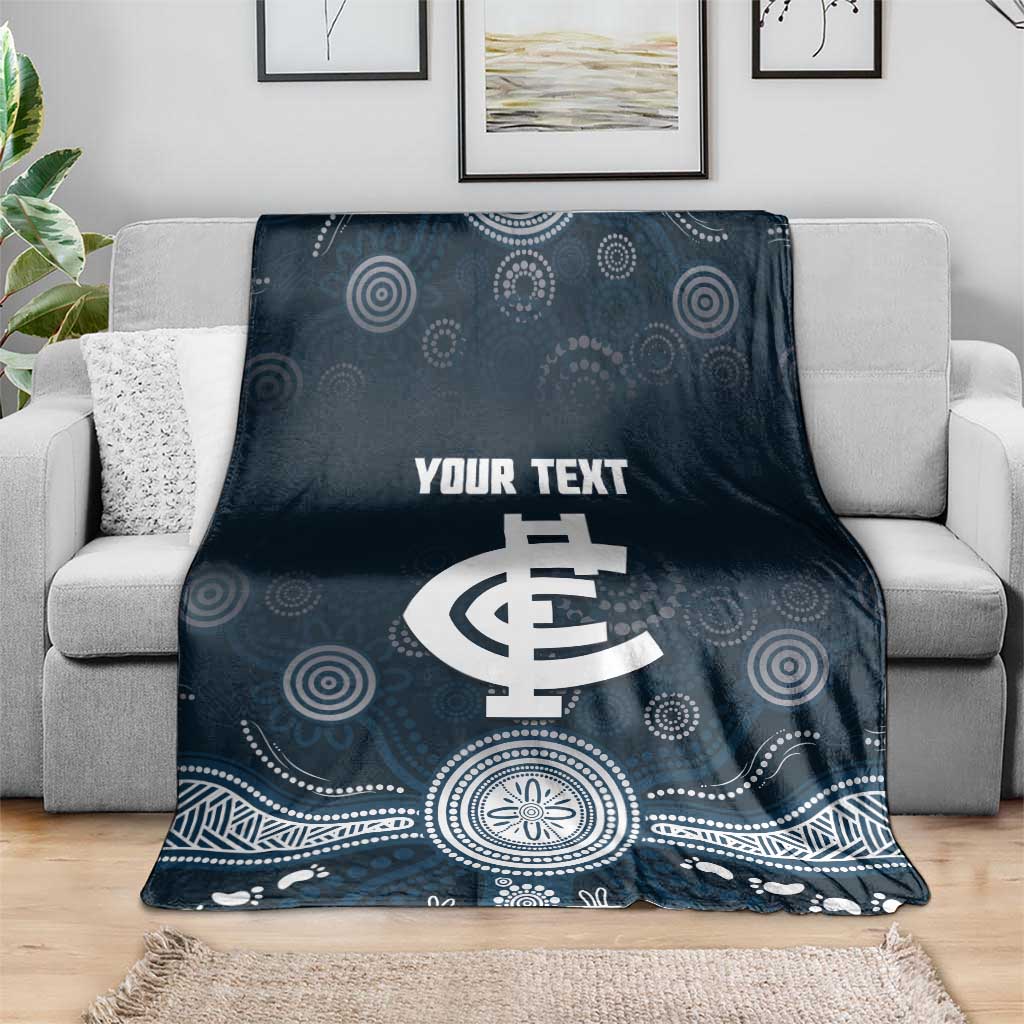 Custom Carlton Football Blanket Go Blues Aboriginal Art - Aussie Hoodie