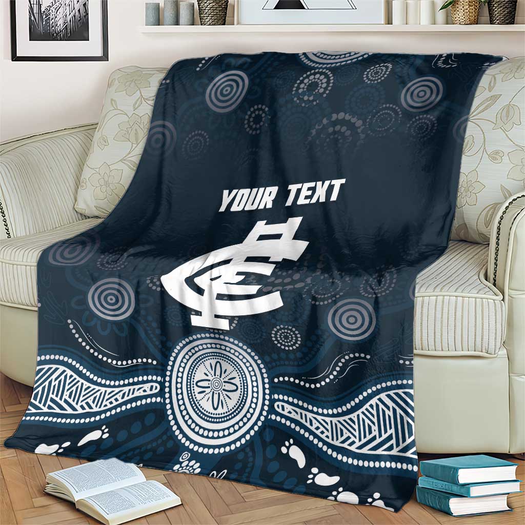 Custom Carlton Football Blanket Go Blues Aboriginal Art - Aussie Hoodie
