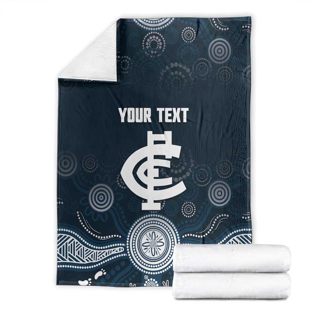 Custom Carlton Football Blanket Go Blues Aboriginal Art - Aussie Hoodie