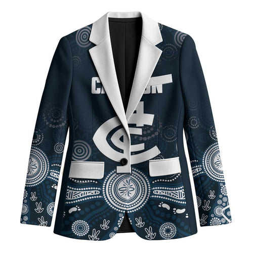 Custom Carlton Football Blazer Go Blues Aboriginal Art - Aussie Hoodie