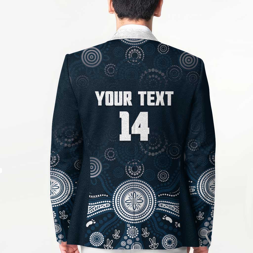 Custom Carlton Football Blazer Go Blues Aboriginal Art - Aussie Hoodie