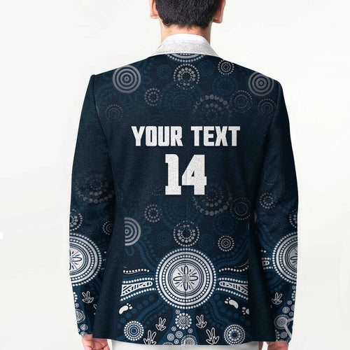 Custom Carlton Football Blazer Go Blues Aboriginal Art - Aussie Hoodie