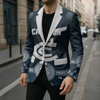 Custom Carlton Football Blazer Go Blues Aboriginal Art - Aussie Hoodie
