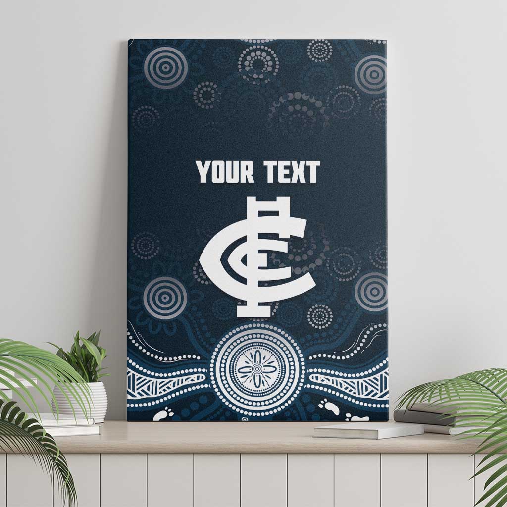 Custom Carlton Football Canvas Wall Art Go Blues Aboriginal Art - Aussie Hoodie