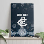 Custom Carlton Football Canvas Wall Art Go Blues Aboriginal Art - Aussie Hoodie