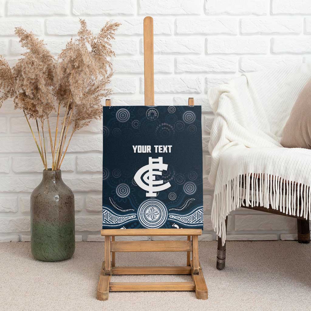 Custom Carlton Football Canvas Wall Art Go Blues Aboriginal Art - Aussie Hoodie