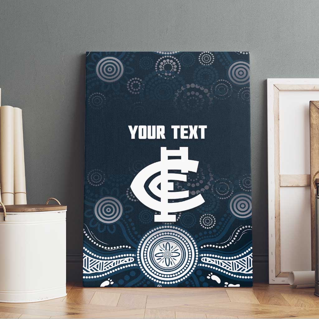 Custom Carlton Football Canvas Wall Art Go Blues Aboriginal Art - Aussie Hoodie
