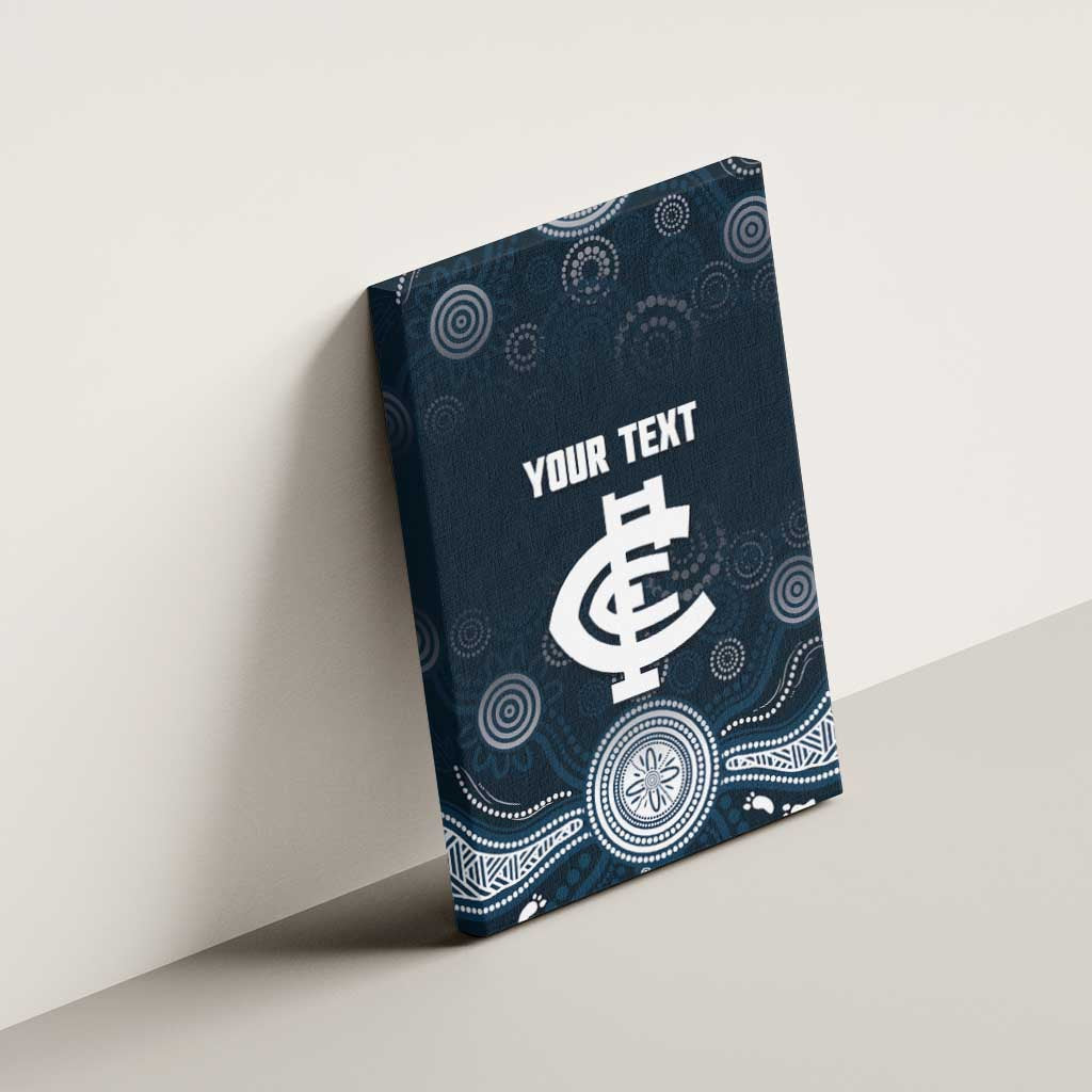 Custom Carlton Football Canvas Wall Art Go Blues Aboriginal Art - Aussie Hoodie