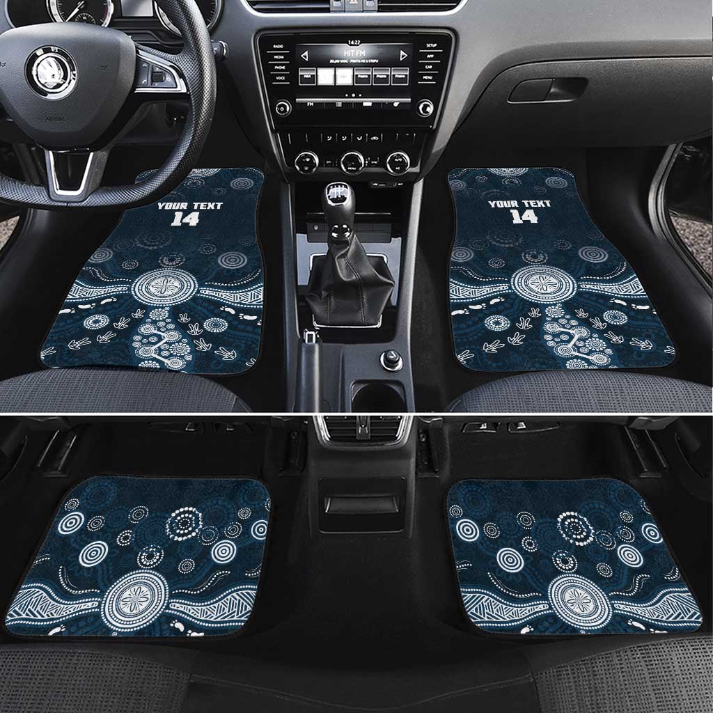 Custom Carlton Football Car Mats Go Blues Aboriginal Art - Aussie Hoodie