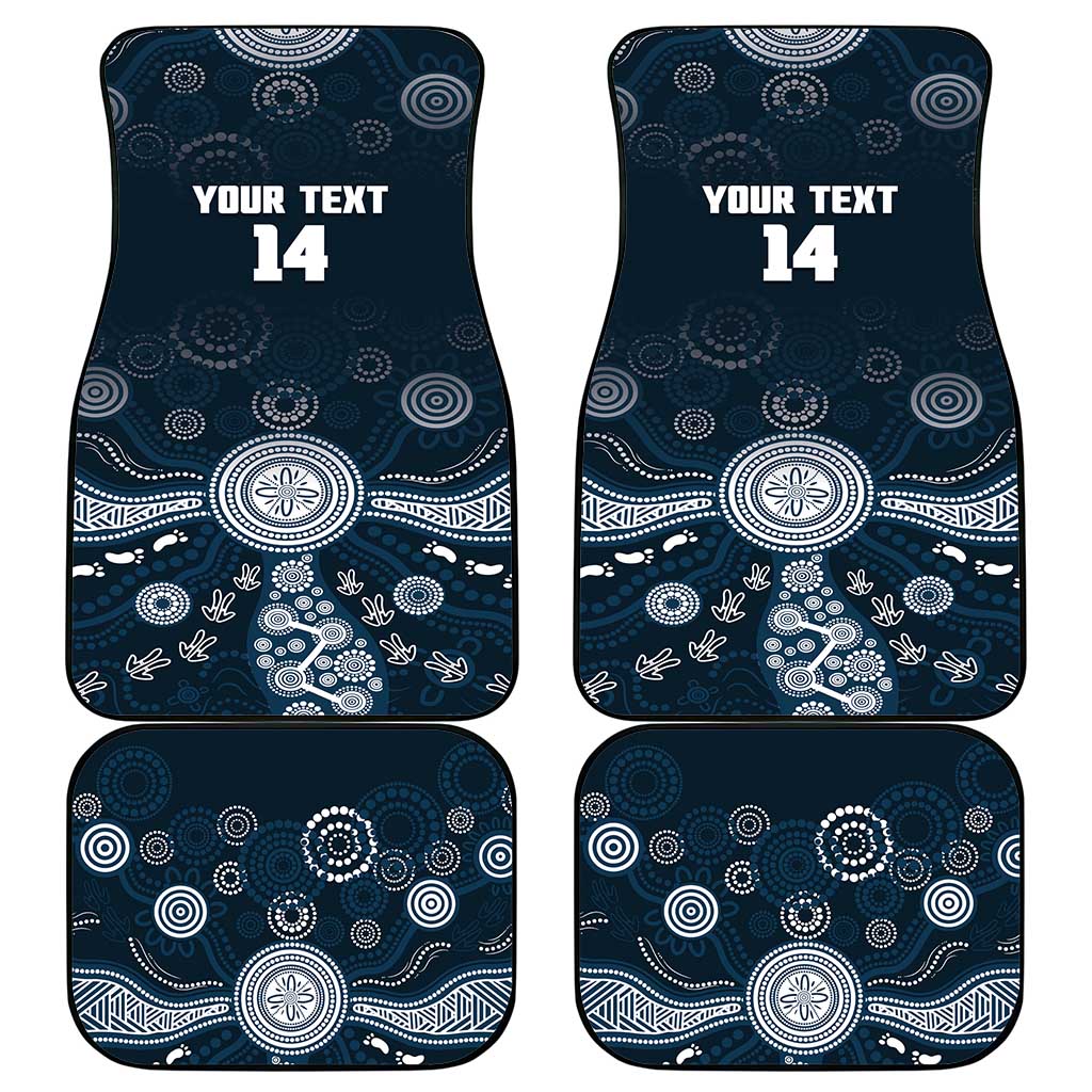 Custom Carlton Football Car Mats Go Blues Aboriginal Art - Aussie Hoodie