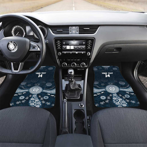 Custom Carlton Football Car Mats Go Blues Aboriginal Art - Aussie Hoodie