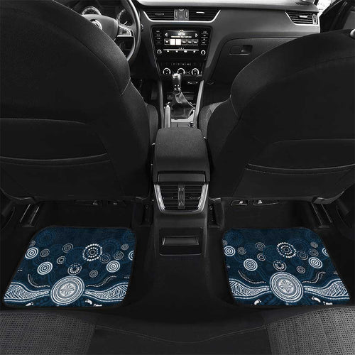 Custom Carlton Football Car Mats Go Blues Aboriginal Art - Aussie Hoodie