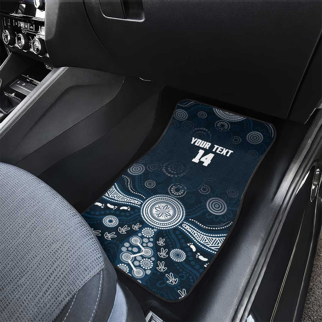 Custom Carlton Football Car Mats Go Blues Aboriginal Art - Aussie Hoodie