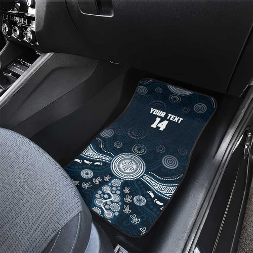 Custom Carlton Football Car Mats Go Blues Aboriginal Art - Aussie Hoodie