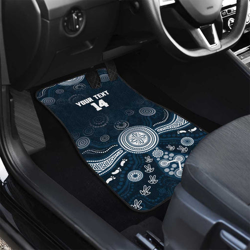 Custom Carlton Football Car Mats Go Blues Aboriginal Art - Aussie Hoodie
