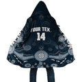 Custom Carlton Football Cloak Go Blues Aboriginal Art - Aussie Hoodie