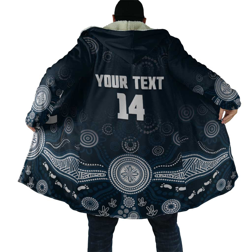 Custom Carlton Football Cloak Go Blues Aboriginal Art - Aussie Hoodie