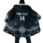 Custom Carlton Football Cloak Go Blues Aboriginal Art - Aussie Hoodie