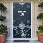 Custom Carlton Football Door Cover Go Blues Aboriginal Art - Aussie Hoodie