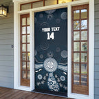 Custom Carlton Football Door Cover Go Blues Aboriginal Art - Aussie Hoodie