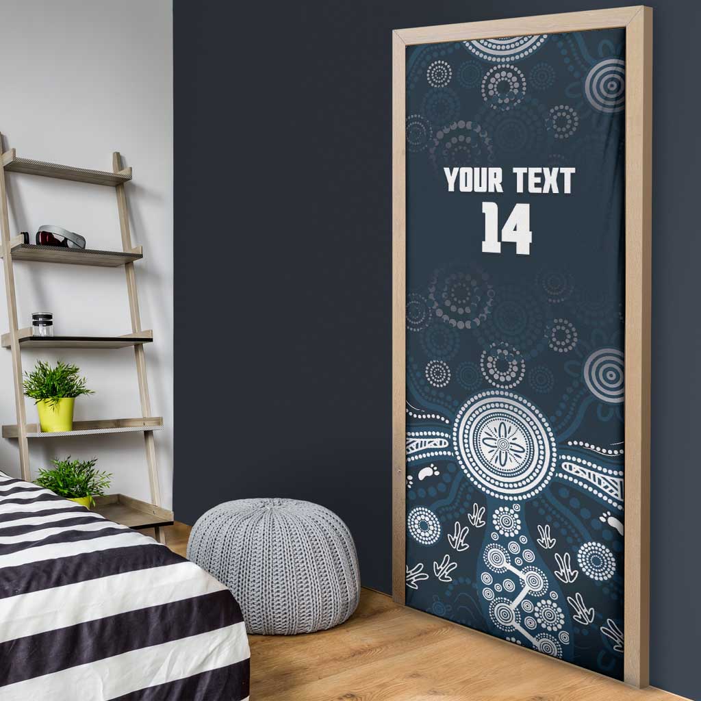 Custom Carlton Football Door Cover Go Blues Aboriginal Art - Aussie Hoodie
