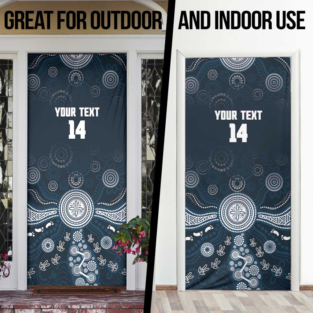 Custom Carlton Football Door Cover Go Blues Aboriginal Art - Aussie Hoodie