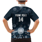 Custom Carlton Football Family Matching Mermaid Dress and Hawaiian Shirt Go Blues Aboriginal Art - Aussie Hoodie